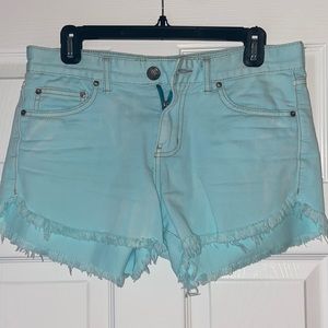 Free People Faded Blue Shorts